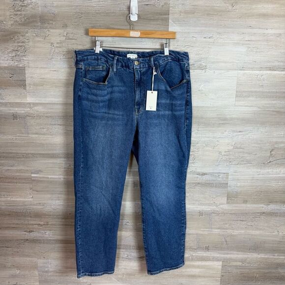 Good American Good Classic Skinnyish Hi-Rise Jeans - Picture 1 of 6